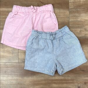 Gymboree Kids Pink and Blue Striped Shorts Set